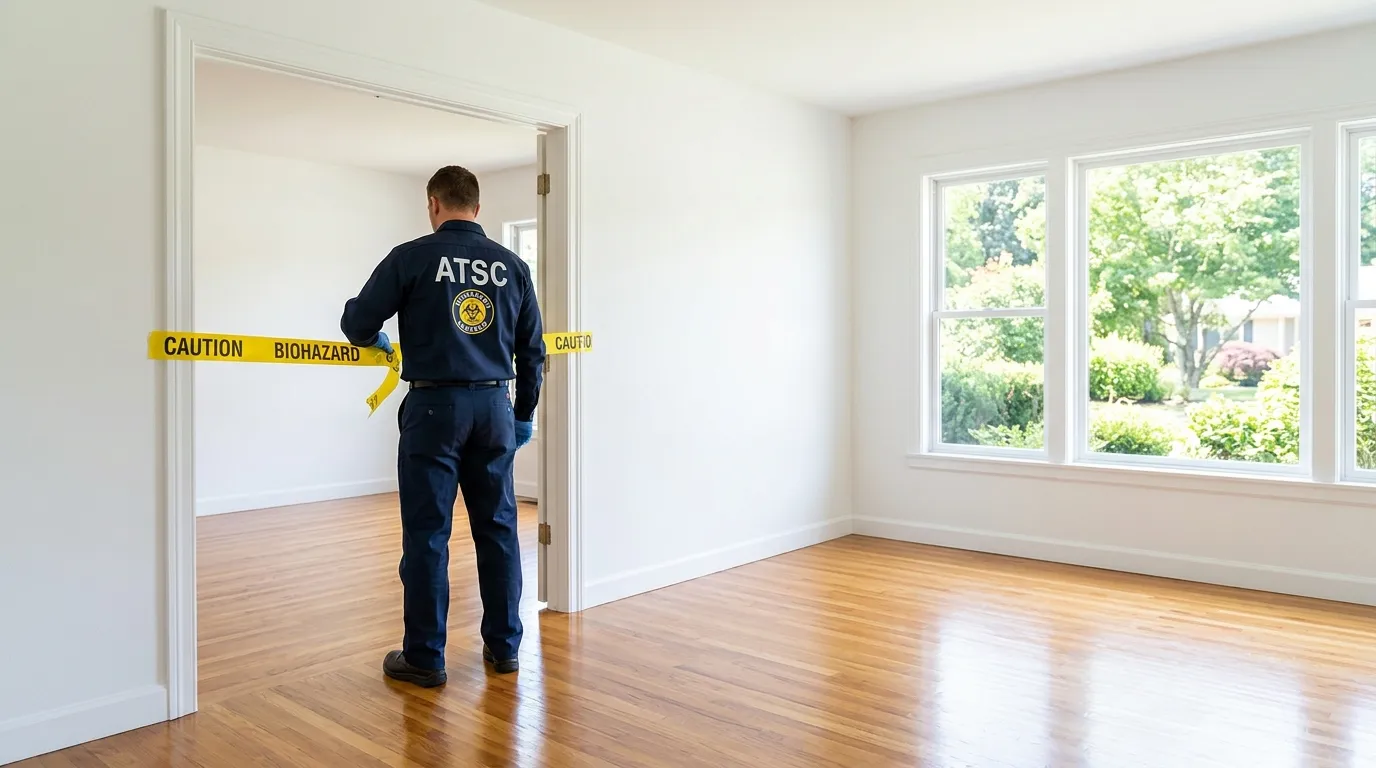 Certified biohazard cleanup crew performing Decomposition Cleanup in Canal Fulton